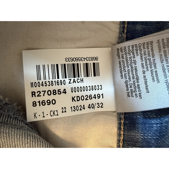 Mavi Jeans Zach Straight Leg Blue Medium Wash Men’s Size 40x32 New With Tags - Picture 8 of 9